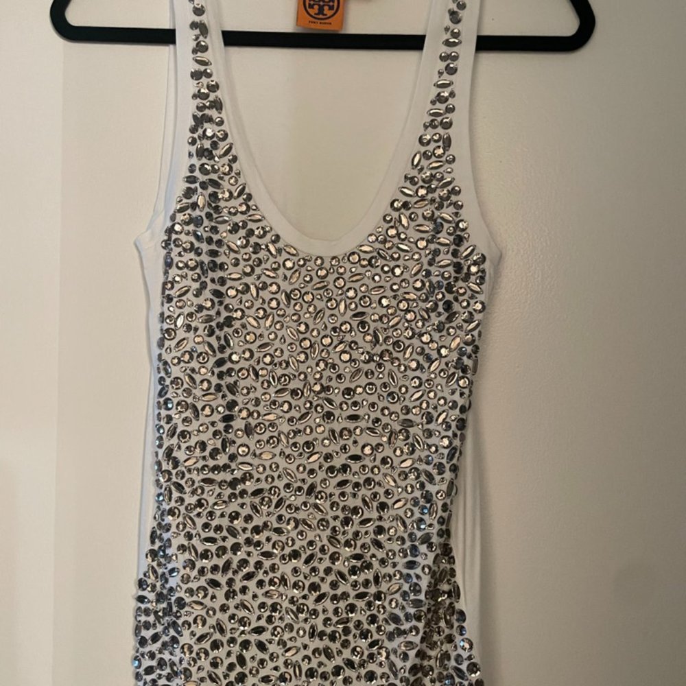 Tory Burch Stone embellished tank